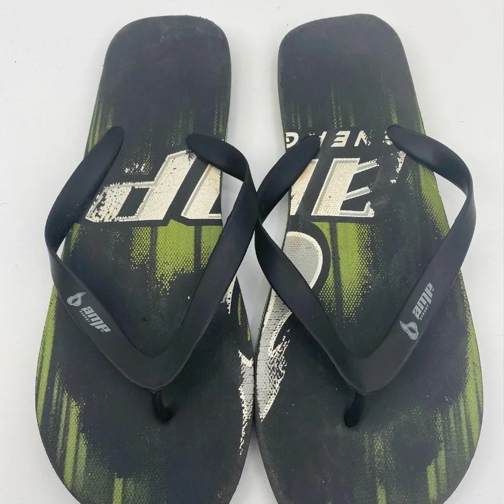 MENS‎ AMP ENERGY BLACK THONG FLIP FLOPS